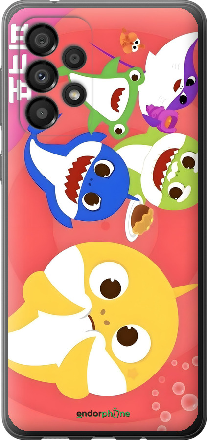 Силиконовый чехол Бейби Шаркс для Samsung Galaxy A33 5G A336B - 6305u-2584 изображение 