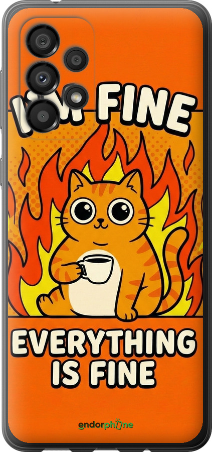 Силиконовый чехол Funny Cat для Samsung Galaxy A33 5G A336B - 6786u-2584 изображение 