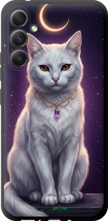 TPU чехол Mystic White Cat Gothic Dark Purple Gold для Samsung Galaxy A34 A346E - 6805b-2936 изображение 