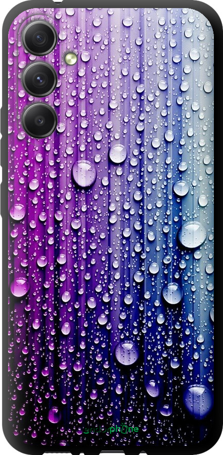 

TPU чорний чохол "Краплини води" для Samsung Galaxy A34 A346E, Синій