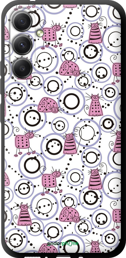 TPU чехол Смешные коты для Samsung Galaxy A34 A346E - 907b-2936 изображение 
