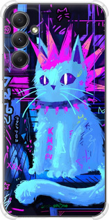 Силикон с усиленными углами чехол Кот панк для Samsung Galaxy A34 A346E - 6311sp-2936 изображение 