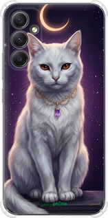 Силіконовий протиударний с посиленими кутами чехол Mystic White Cat Gothic Dark Purple Gold для Samsung Galaxy A34 A346E - 6805sp-2936 изображение 