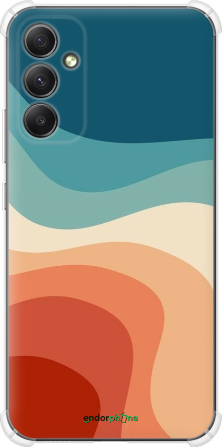 Силикон с усиленными углами чехол В стиле ретро с волнами для Samsung Galaxy A34 A346E - 6531sp-2936 изображение 