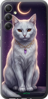 Силіконовий чехол Mystic White Cat Gothic Dark Purple Gold для Samsung Galaxy A34 A346E - 6805u-2936 изображение 