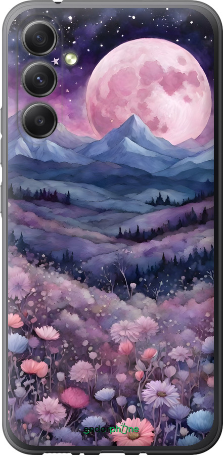 Силіконовий чехол Ніч місяць арт для Samsung Galaxy A34 A346E - 6319u-2936 изображение 