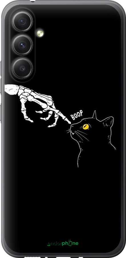 Силиконовый чехол Кошка для Samsung Galaxy A34 A346E - 6505u-2936 изображение 