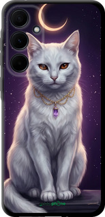 TPU чехол Mystic White Cat Gothic Dark Purple Gold для Samsung Galaxy A35 - 6805b-3499 изображение 