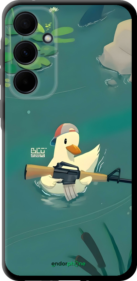 TPU чехол Каченя з автоматом для Samsung Galaxy A35 - 6356b-3499 изображение 