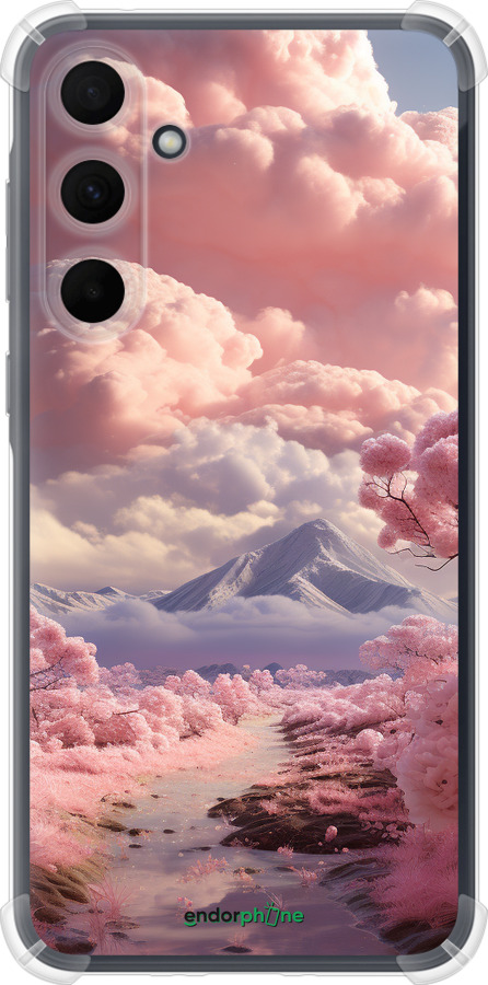 Силіконовий протиударний с посиленими кутами чехол Рожеві хмари для Samsung Galaxy A35 - 5660sp-3499 изображение 
