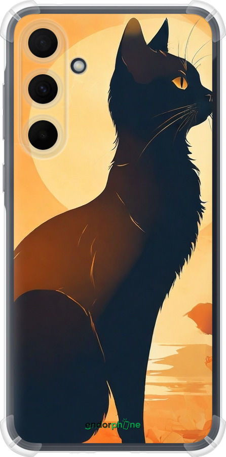 Силикон с усиленными углами чехол Черная кошка v2 для Samsung Galaxy A35 - 5830sp-3499 изображение 