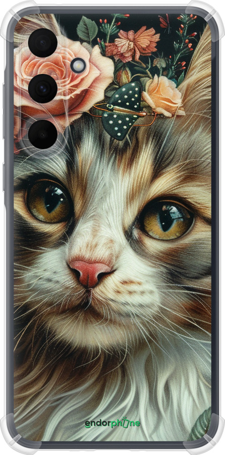 Силіконовий протиударний с посиленими кутами чехол Cats and flowers для Samsung Galaxy A35 - 6069sp-3499 изображение 