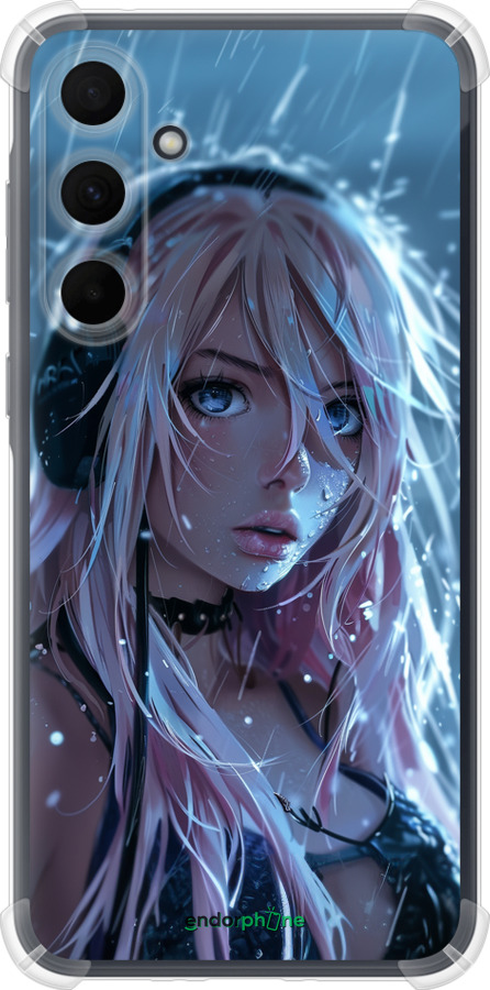 Силіконовий протиударний с посиленими кутами чехол Неоновий дощ для Samsung Galaxy A35 - 6119sp-3499 изображение 