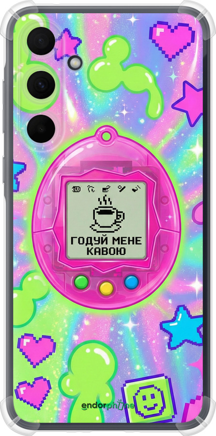 Силикон с усиленными углами чехол Y2K Aesthetic Retro Pet: Годуй мене кавою для Samsung Galaxy A35 - 6784sp-3499 изображение 