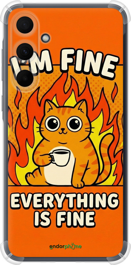 Силикон с усиленными углами чехол Funny Cat для Samsung Galaxy A35 - 6786sp-3499 изображение 