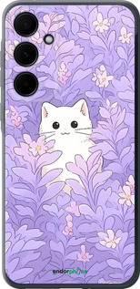Силиконовый чехол Котик в цветах для Samsung Galaxy A35 - 6390u-3499 изображение 