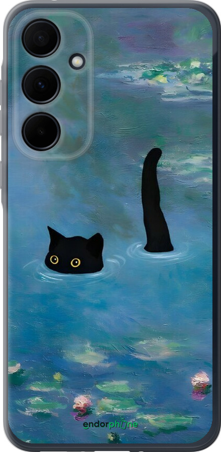 Силиконовый чехол С изображением кота и водяной лилии Monet для Samsung Galaxy A35 - 6519u-3499 изображение 