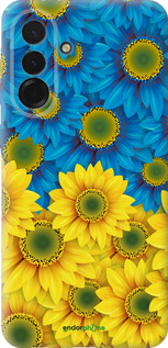 Силиконовый чехол Жёлто-голубые цветы для Samsung Galaxy A36 - 1048u-3836 изображение 
