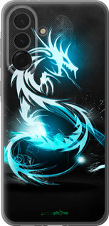 Силиконовый чехол Бело-голубой огненный дракон для Samsung Galaxy A36 - 113u-3836 изображение 