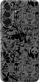 Силіконовий чехол Чорно-сірий стікер бомбінг для Samsung Galaxy A36 - 2432u-3836 изображение 