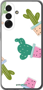 Силиконовый чехол Кактусы в горшочках для Samsung Galaxy A36 - 3968u-3836 изображение 