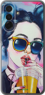 Силиконовый чехол Арт-девушка в очках для Samsung Galaxy A36 - 3994u-3836 изображение 