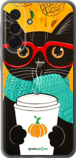 Силиконовый чехол Осенний кот для Samsung Galaxy A36 - 4026u-3836 изображение 