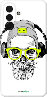 Силиконовый чехол Череп в очках и наушниках для Samsung Galaxy A36 - 4144u-3836 изображение 