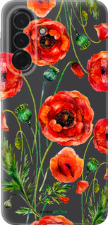 Силиконовый чехол Нарисованные маки для Samsung Galaxy A36 - 4278u-3836 изображение 