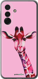 Силиконовый чехол Розовая жирафа для Samsung Galaxy A36 - 4441u-3836 изображение 