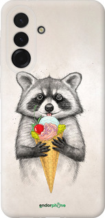 Силиконовый чехол Енотик с мороженым для Samsung Galaxy A36 - 4602u-3836 изображение 