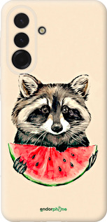 Силіконовий чехол Єнотик з кавуном для Samsung Galaxy A36 - 4605u-3836 изображение 