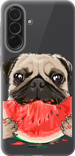Силиконовый чехол Мопс и арбуз для Samsung Galaxy A36 - 4665u-3836 изображение 