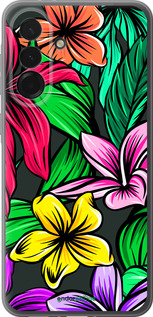 Силиконовый чехол Тропические цветы 1 для Samsung Galaxy A36 - 4753u-3836 изображение 