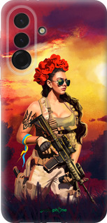 Силиконовый чехол Украинка с оружием для Samsung Galaxy A36 - 5316u-3836 изображение 