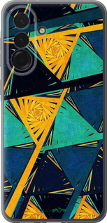 Силиконовый чехол Арт, абстракция, желтый, синий для Samsung Galaxy A36 - 5382u-3836 изображение 