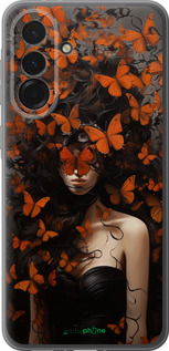 Силиконовый чехол Девушка с оранжевыми бабочками для Samsung Galaxy A36 - 5941u-3836 изображение 