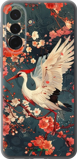 Силиконовый чехол Сакура и аист для Samsung Galaxy A36 - 6108u-3836 изображение 