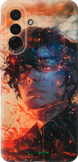 Силиконовый чехол Лицо в пламени для Samsung Galaxy A36 - 6127u-3836 изображение 