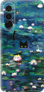 Силиконовый чехол Чехол с изображением водяных лилий Моне и кошек для Samsung Galaxy A36 - 6399u-3836 изображение 