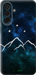 Силиконовый чехол Горы и звезды нарисованы на фоне галактики для Samsung Galaxy A36 - 6490u-3836 изображение 