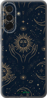 Силиконовый чехол Celestial Harmony: Sun & Moon Gold Mystic Pattern для Samsung Galaxy A36 - 6778u-3836 изображение 