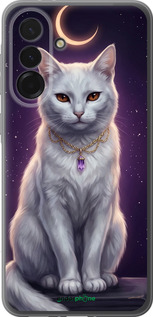 Силіконовий чехол Mystic White Cat Gothic Dark Purple Gold для Samsung Galaxy A36 - 6805u-3836 изображение 