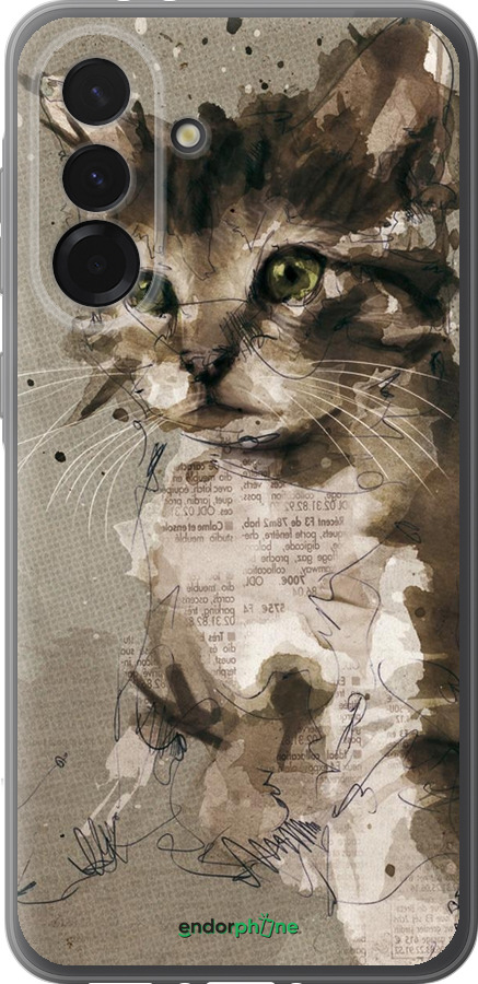 Силіконовий чехол Кошеня з плям і ліній для Samsung Galaxy A36 - 119u-3836 изображение 