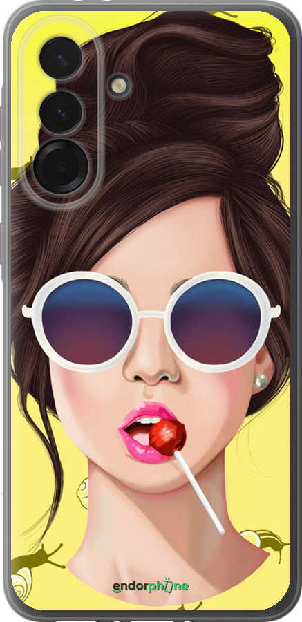 Силиконовый чехол Девушка с чупа-чупсом для Samsung Galaxy A36 - 3979u-3836 изображение 