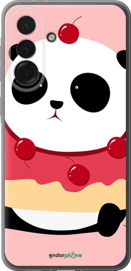 Силиконовый чехол Панда с пончиком для Samsung Galaxy A36 - 3991u-3836 изображение 