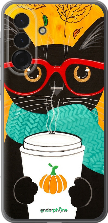 Силиконовый чехол Осенний кот для Samsung Galaxy A36 - 4026u-3836 изображение 
