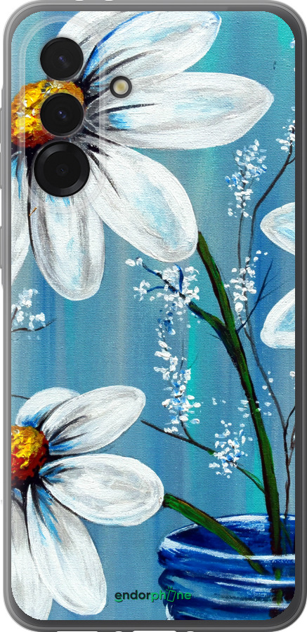 Силиконовый чехол Красивые арт-ромашки для Samsung Galaxy A36 - 4031u-3836 изображение 