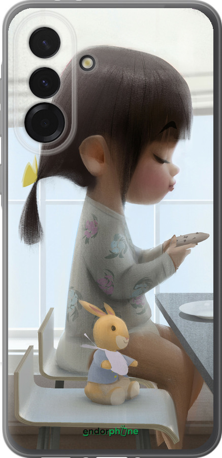 Силиконовый чехол Милая девочка с зайчиком для Samsung Galaxy A36 - 4039u-3836 изображение 