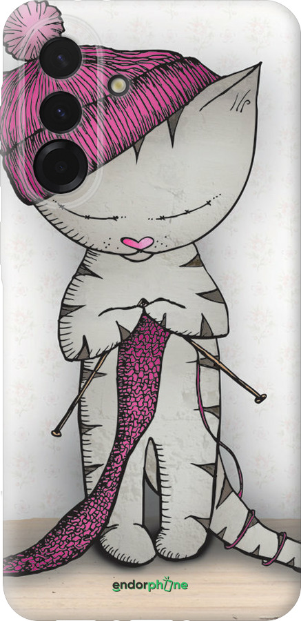 Силіконовий чехол Кішка рукодільниця для Samsung Galaxy A36 - 4056u-3836 изображение 